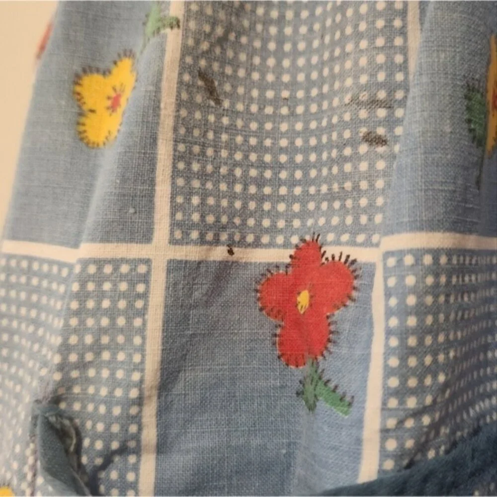 Floral‎ 1950's Half Apron Skirt Cottagecore Spring Bright